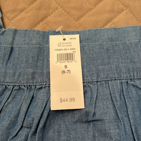 GAP Kids Tiered Chambray Square neck Dress / NWT / S or M - Picture 6 of 16